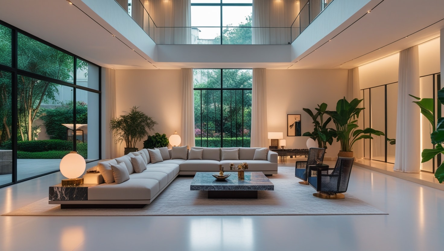 Elegant modern interior design showcasing sophisticated living space